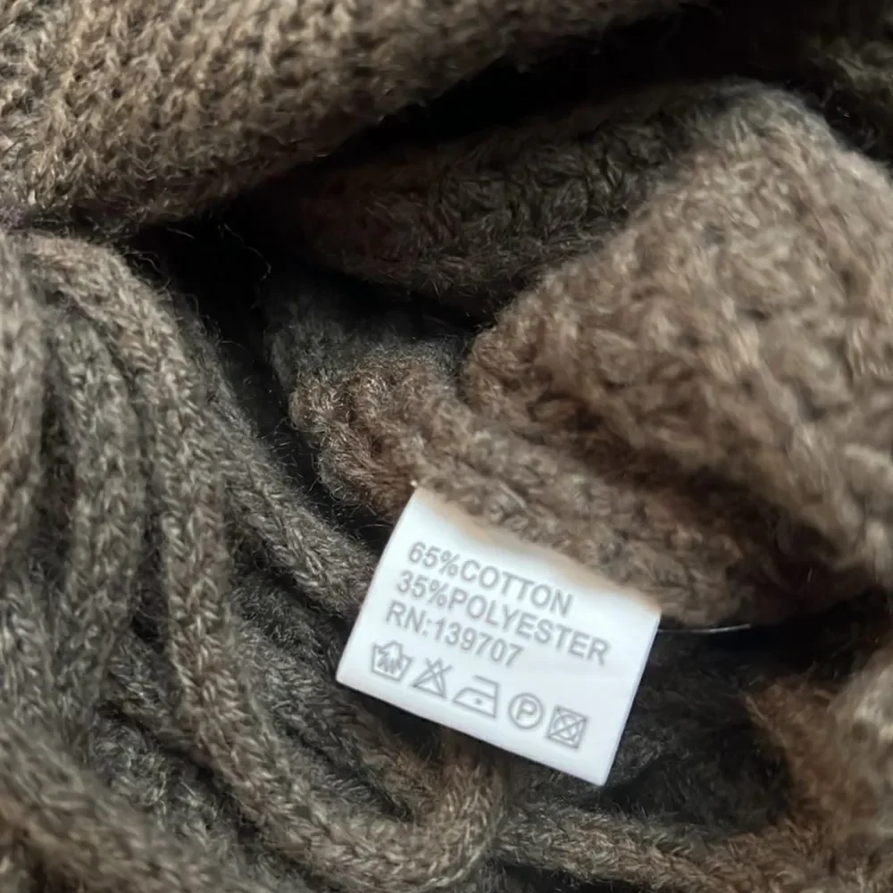 Moon River‎ Ribbed Knit Ruffle Olive Green Faux Fur Tie Front Cardigan Medium